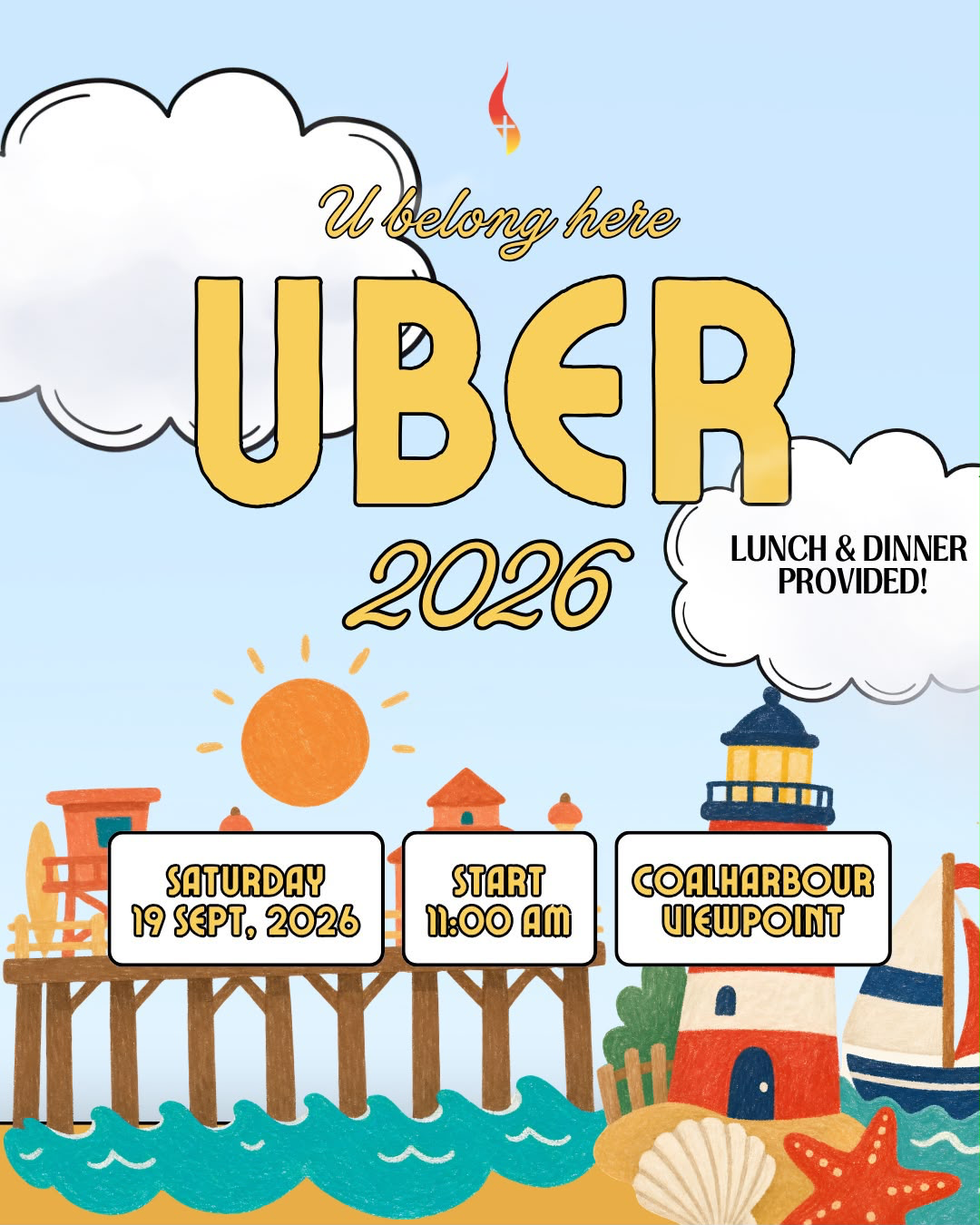 UBER 2026 event poster for September 19 at Coal Harbour Viewpoint